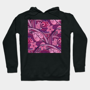 Paisley Print with Vintage Floral Motifs Hoodie